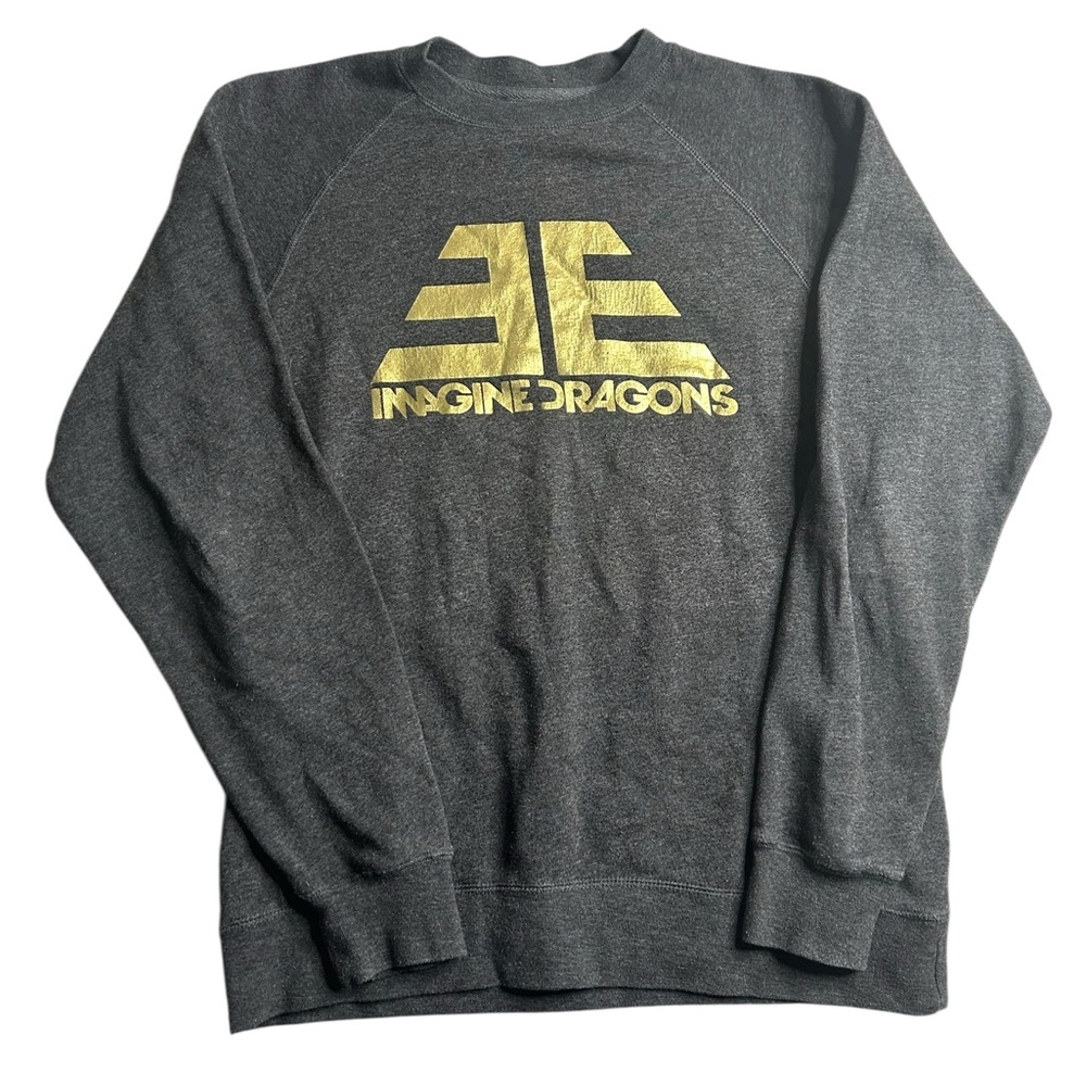 Imagine Dragons Band‎ Sweatshirt Small Gray Gold Logo Crewneck Pullover